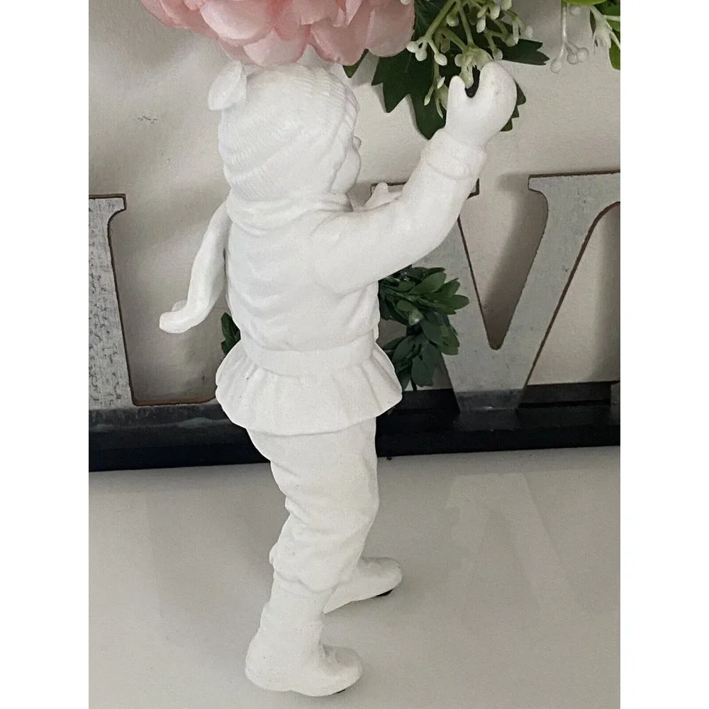 Vintage Dept 56 Victorian‎ Winter Boy Figure White 7